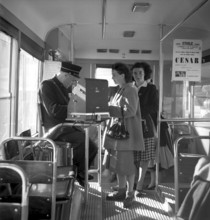 Conductor, Trolley bus line in the Val-De-Ruz, NE 1949