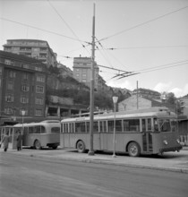 Trolley bus in Lausanne 1951