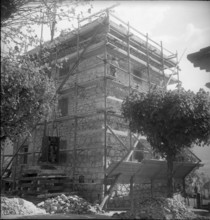 Archivturm Schwyz under renovation, 1948