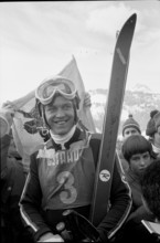 Skier Bernhard Russi, Gstaad 1970
