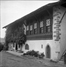 14th century function house in Habsburg town Meienberg near Sins AG 1960