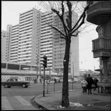 New high-rise buildings in the Lochergut, Sihlfeld Zurich 1965