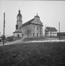 Baroque chruch and rectory Dietwil AG classed historic monuments 1961