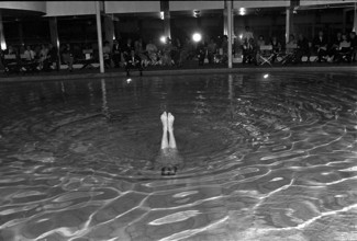 New indoor pool in the Palace hotel, St. Moritz 1970