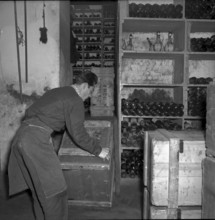 Basle, wine cellar, Hotel drei Konige 1954