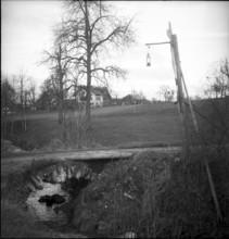 Angry citizen protests against missing street lighting, Villmergen 1948