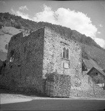 Ruin of a fortress in Wolfenschiessen, 1947