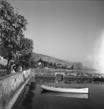 Boat in the harbour of Lutry, 1947