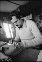 Author Ernst Eggimann at home in Langnau im Emmental 1968