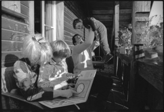 Author Ernst Eggimann at home in Langnau im Emmental 1968