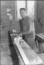 Alphorn-maker Josef Emmenegger, Eich 1973