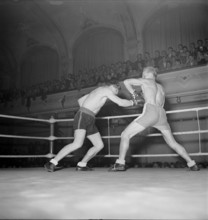 Boxing event at Zurich Stadthalle 1949: Gehring vs Lemeunier