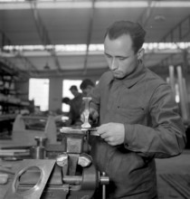 Technical college for airplane technicians at Dornier company in Altenrhein, 1942