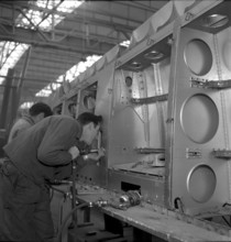Technical college for airplane technicians at Dornier company in Altenrhein, 1942