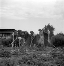 Gardening at women's school 'Heim' in Neukirch an der Thur, 1940