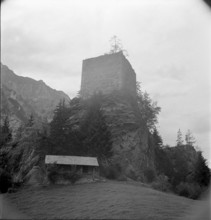 Felsenburg ruin near Kandersteg, 1946