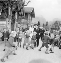 Church wedding of Vreneli and Edi Schild, Kandersteg 1949
