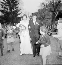 Church wedding of Vreneli and Edi Schild, Kandersteg 1949