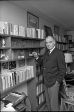 Author Denis de Rougemont at home in Geneva 1971