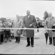 Thurgauerstrasse opening, Kloten airport access road, Opfikon 1962