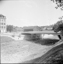 Road construction in Zurich Giesshubel, 1959