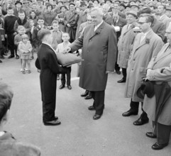 Thurgauerstrasse opening, Kloten airport access road, Opfikon 1962