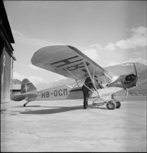 Preparations for Insecticide DDT (Gesarol) spraying to combat cockchafers in Valais, 1950