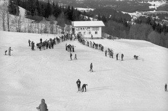 Skiing in Sorenberg, 1972
