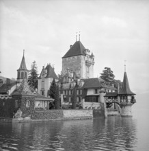 Oberhofen Castle at Lake Thoune, 1954