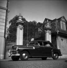 Antenna, wireless telephony, Welti-Furrer Taxi Zurich 1950