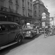 Antenna, wireless telephony, Welti-Furrer Taxi Zurich 1950