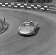 Hill climb race Mitholz-Kandersteg 1962: Herbert ""Stumpen-Herbie"" Muller on Porsche