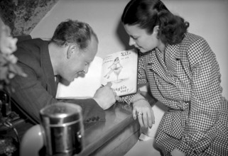 Guests in the Li-Lo club, Chesa veglia, St. Moritz 1947