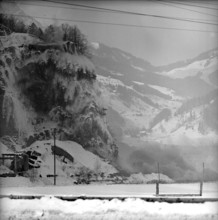 Security blazing in the stone quarry Zingel, Seewen SZ 1965