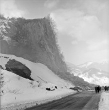 Security blazing in the stone quarry Zingel, Seewen SZ 1965