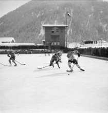 NLA 1944/45: HC Davos - ZSC, Zurich attacking