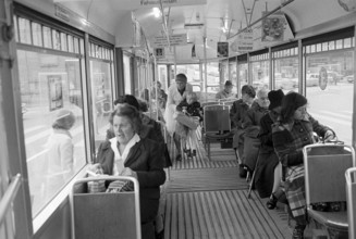 Tram passengers in Zurich 1971