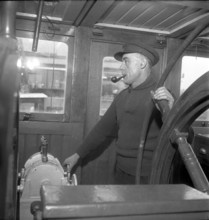 M/S Sonvico, the first refrigerator ship of the Swiss shipping company, Basle 1948