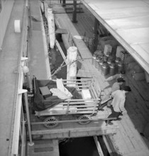 Post delivery by ship, Lake Lucerne, 1949