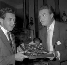 Red Skelton buying a watch in Zurich 1957