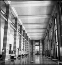 Empty lobby at Palais des Nations, Geneva 1946