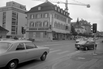 Street with building of the Bankgesellschaft, Kreuzlingen 1972