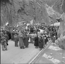 Schollenen ravine, formal opening of the new built bridge, 1956