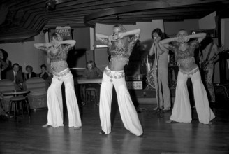 Dancers doing the ""Camel Dance"", accompanied by band Krokodil. Geneva 1969