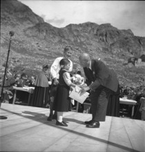 Formal opening of the Susten pass road 1946