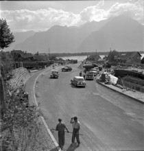Simplon road extension in Villeneuve VD 1952