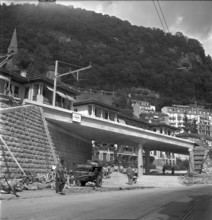 Simplon road extension in Villeneuve VD 1952