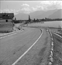 Simplon road extension in Villeneuve VD 1952