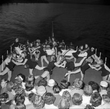 Excursion of ballet school ""Rief"" on boat Santis, 1959