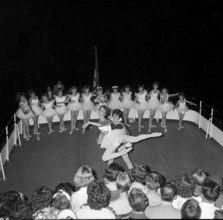 Excursion of ballet school ""Rief"" on boat Santis, 1959